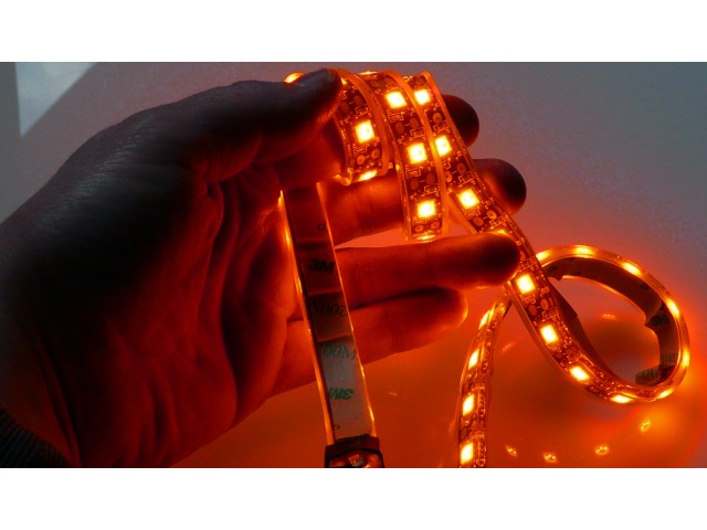 Amber LED Strip - around hand